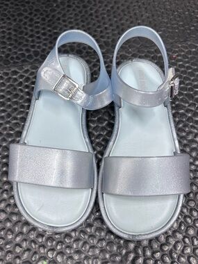 Mini Melissa light Blue glitter Mars sandal 10
